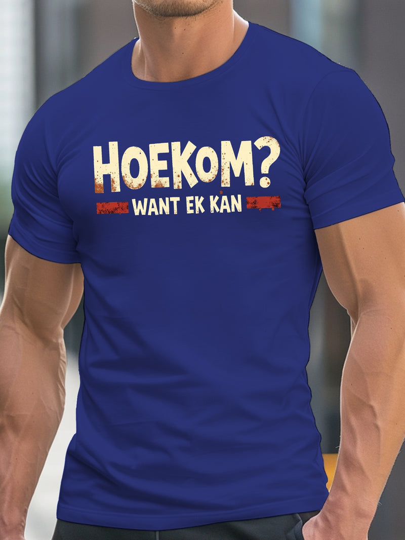 Men's Round Crew Neck Short Sleeve Tee, Casual T-Shirt.