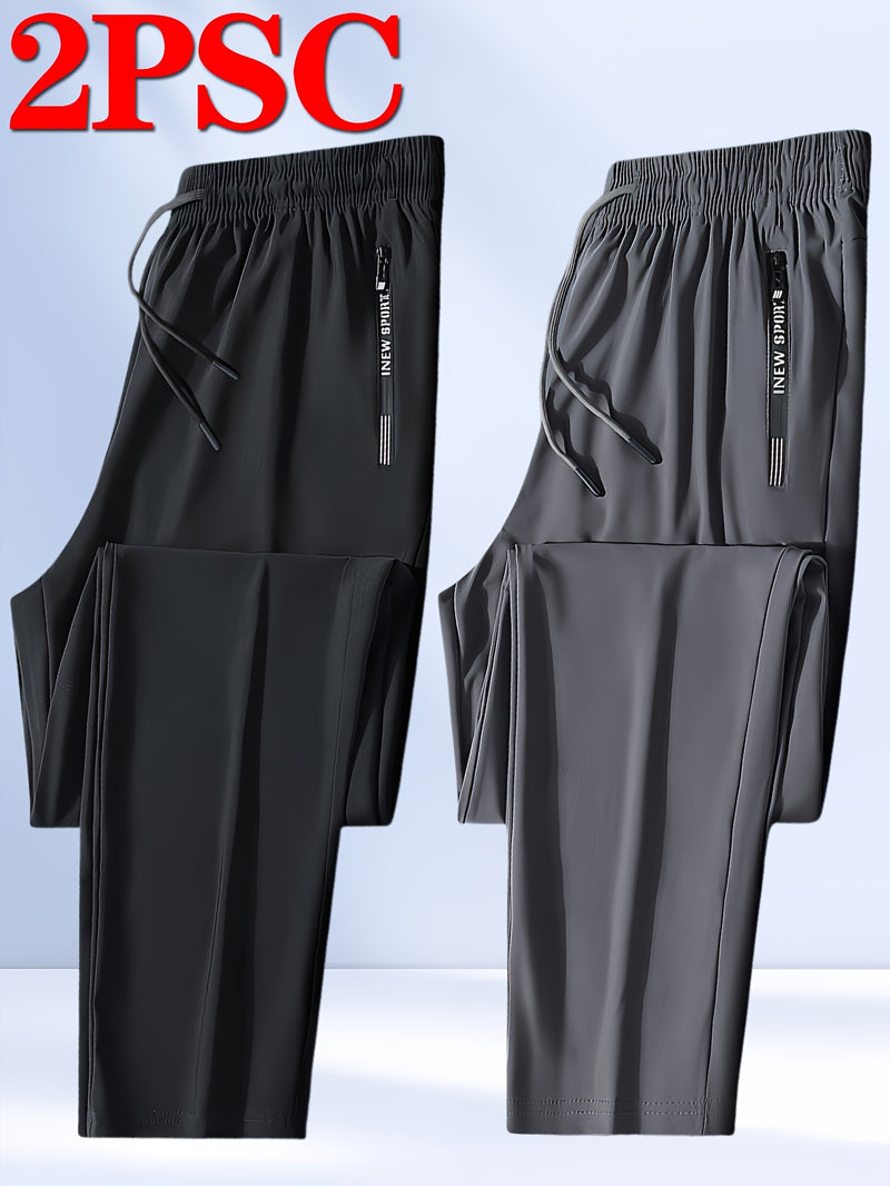 Men’s 2-Piece Set Summer High-Elasticity Jogging Pants.