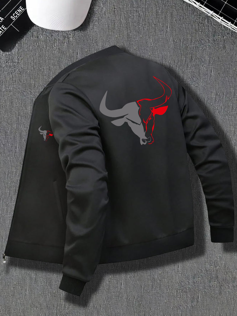 Men'S American-Style Casual Zip-Up Jacket for Spring And Autumn.