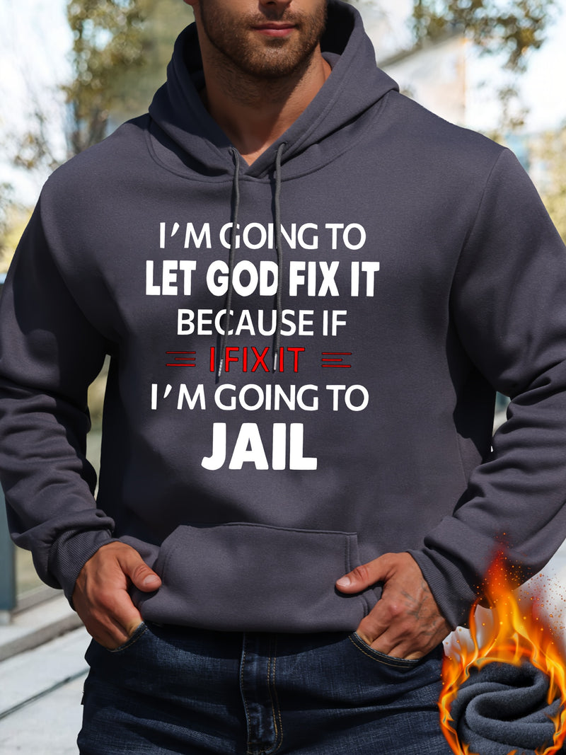 Men's Casual Polyester Hoodie.