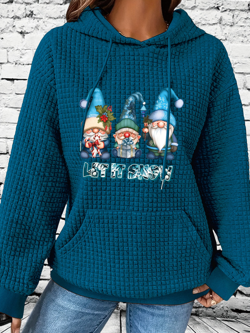 Women’s Patterned Waffle Hoodie.