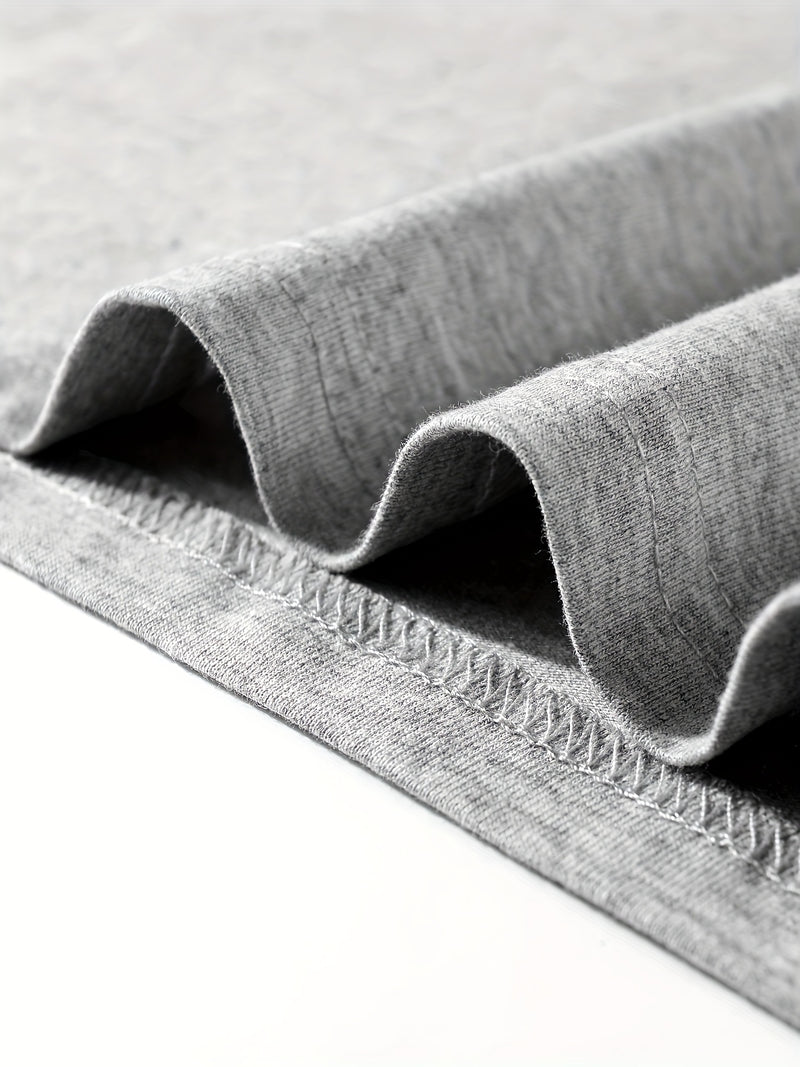 3pcs Cotton Men's Short Sleeve Printed T-Shirt.