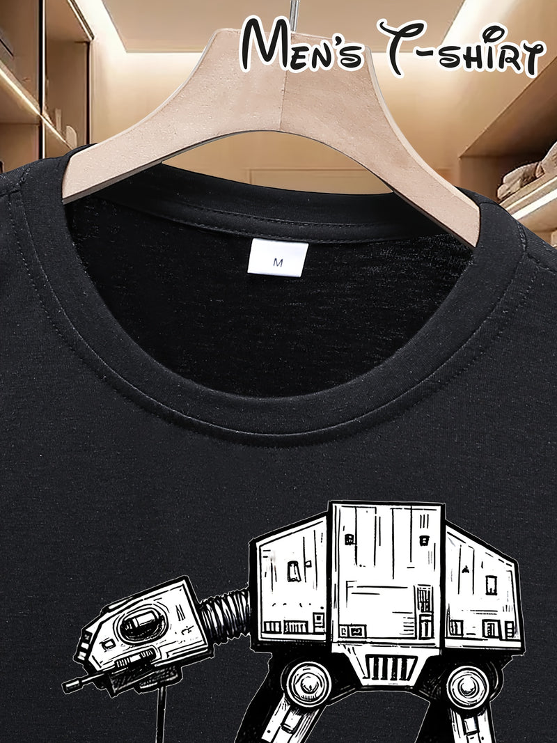 Star Wars AT-AT Walking Machine Fun Printed T-shirt for Men.