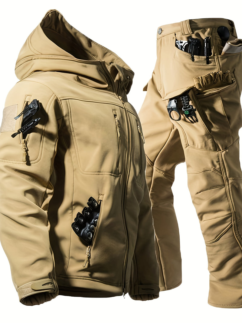 Men'S Two-Piece Set, Autumn And Winter Outdoor Windproof.