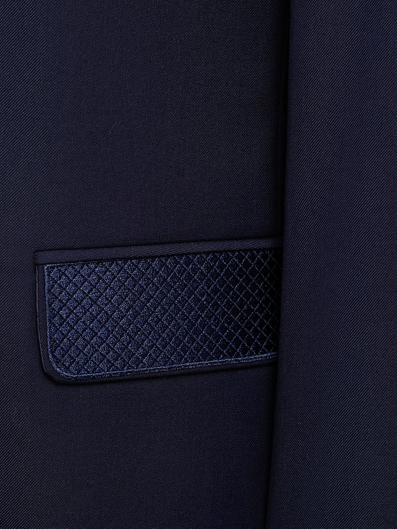 2pcs Men's Casual Zhongshan Suit with Stand Collar.