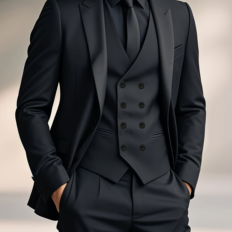 Men's Three-Piece Suit Set Including a Suit.