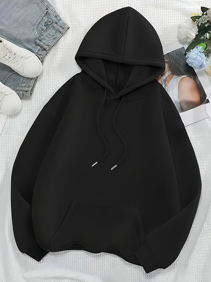 Women's Casual Hoodie, Winter Hooded Pullover with Drawstring Pockets.