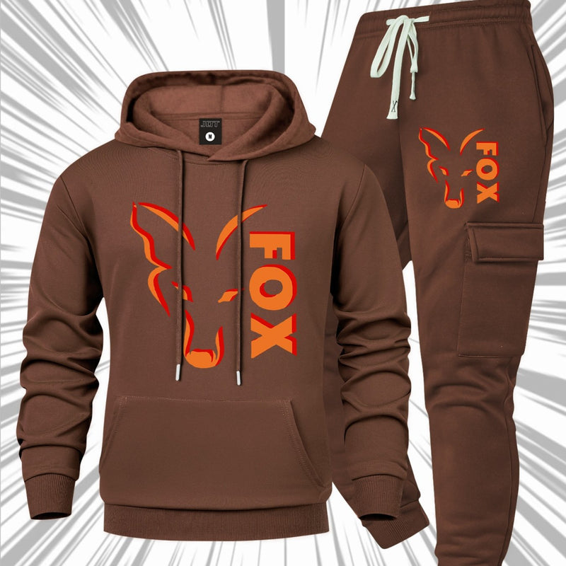 Men's Casual 2pcs Set, Fashion Long Sleeve Streetwear Hoodie.