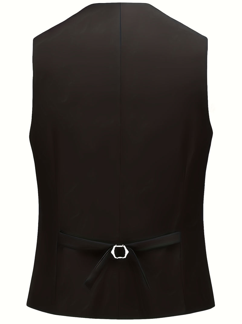Men's 2pcs Suit, Consisting of a Vest And Dress Pants.