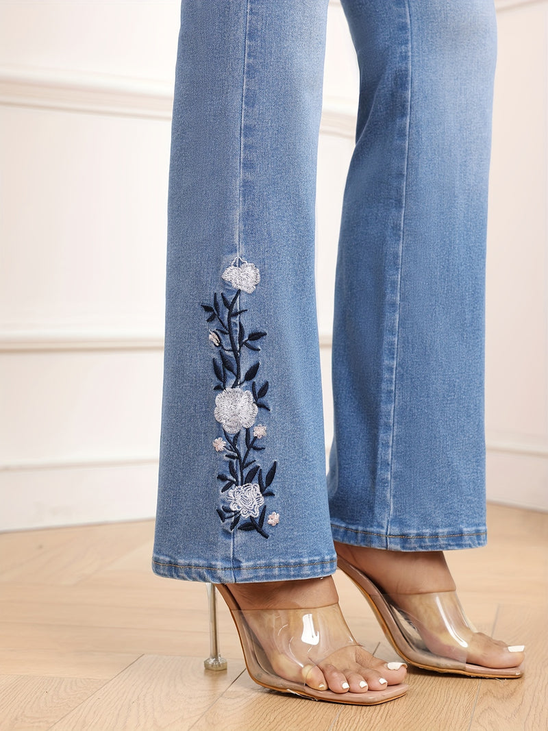 Stylish Embroidered Jeans for Women.