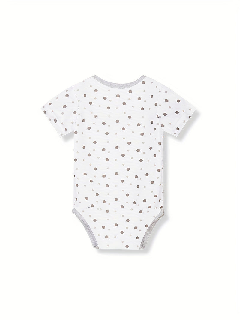 5pcs Cute Baby Girl 100% Cotton Short Sleeve Bodysuits.