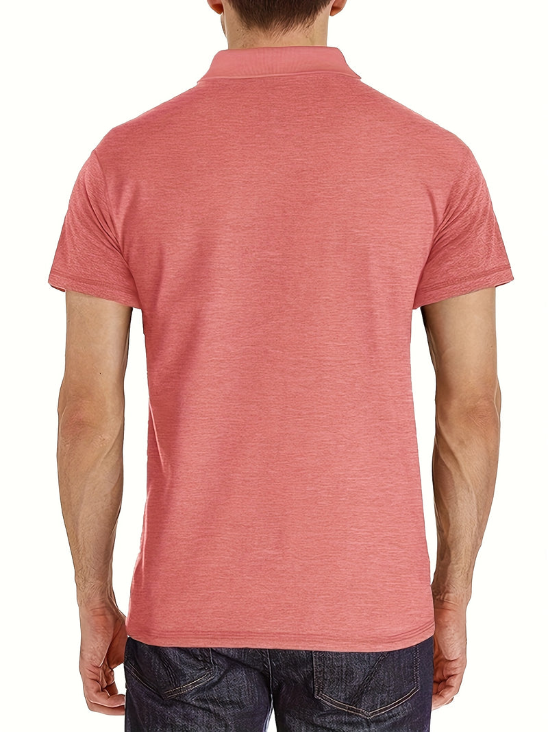 Men's Plaid Collar Pocket T-shirt.