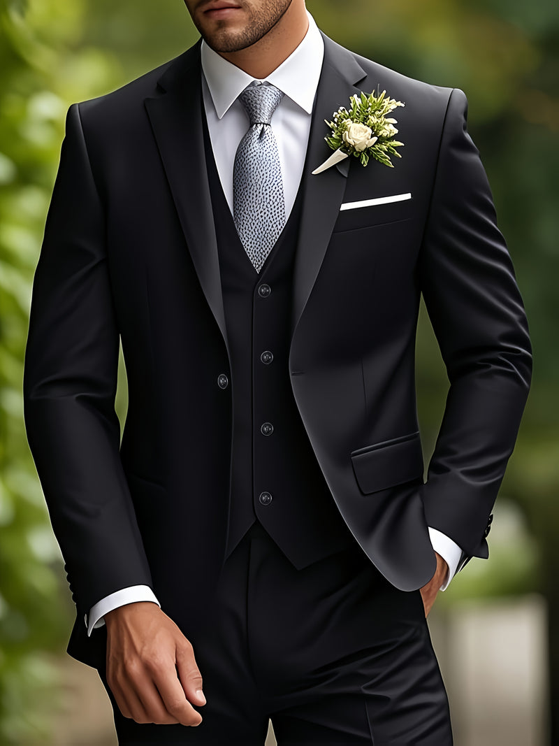 Men's Three-Piece Suit, Large Size, Includes Suit Trousers.