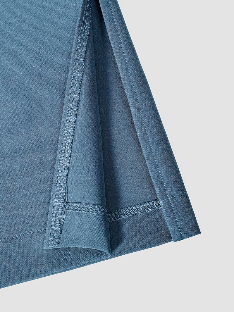 Men'S Plus Size Casual Two-Piece Set  Crew Neck with Zipper Detail.