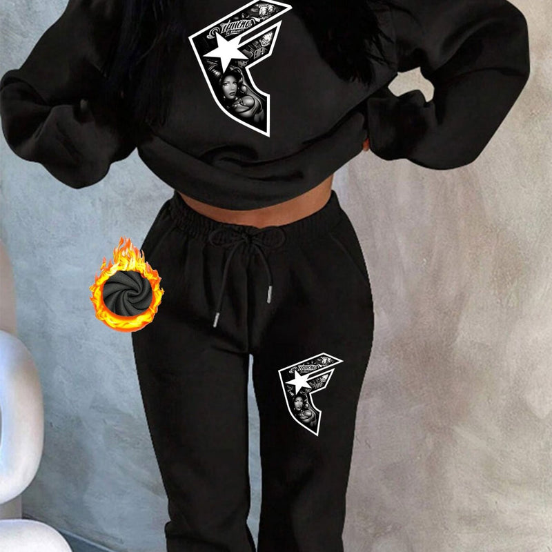 A Two-Piece Set for Women, Essential for Autumn And Winter.