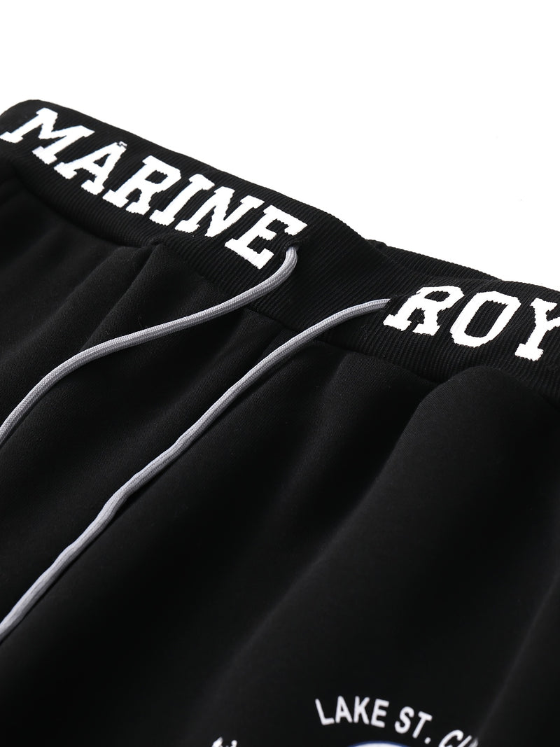 Men's Hooded Letter Print Tracksuit, 2pcs Casual Sports Set.