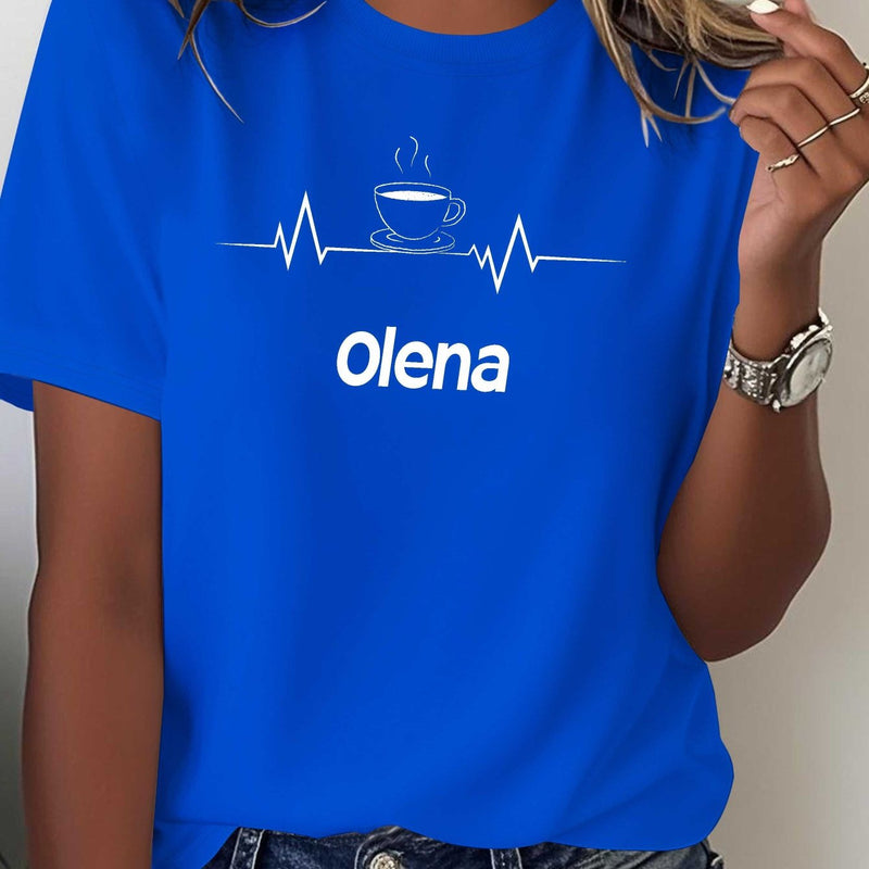 Women's pure comfortable T-shirt.