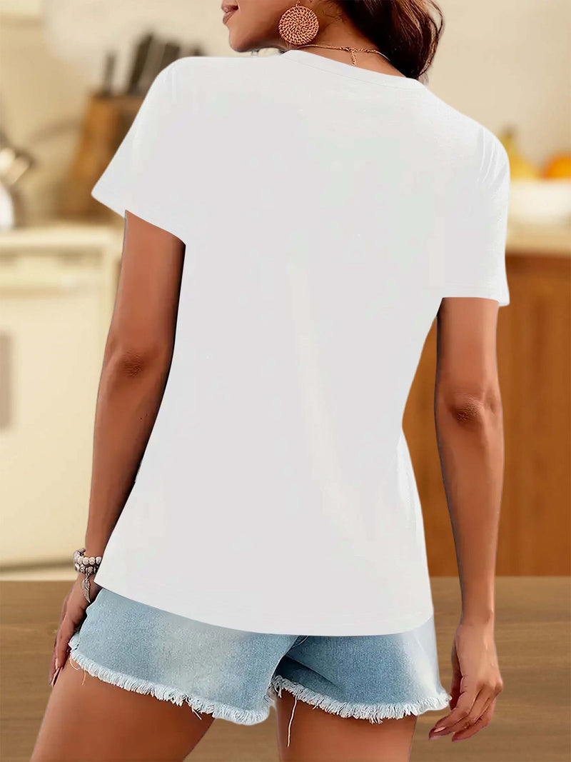 Women's Casual V-Neck T-Shirt.