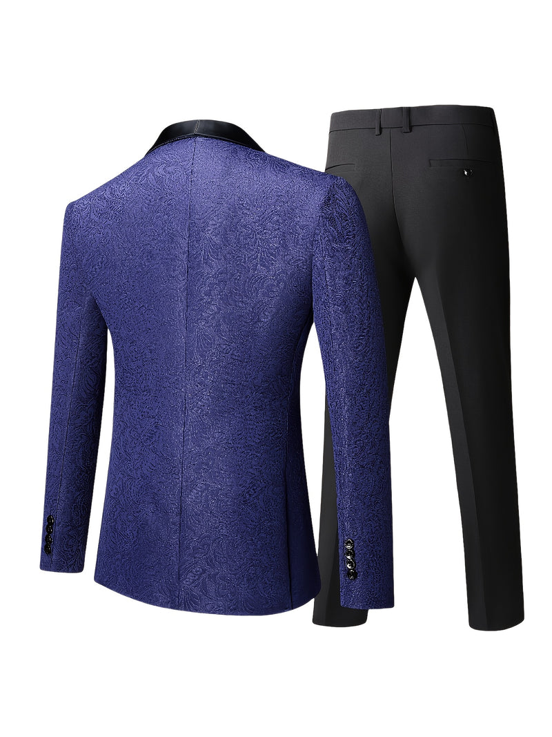 Men's Shawl Collar Suit Three-Piece.