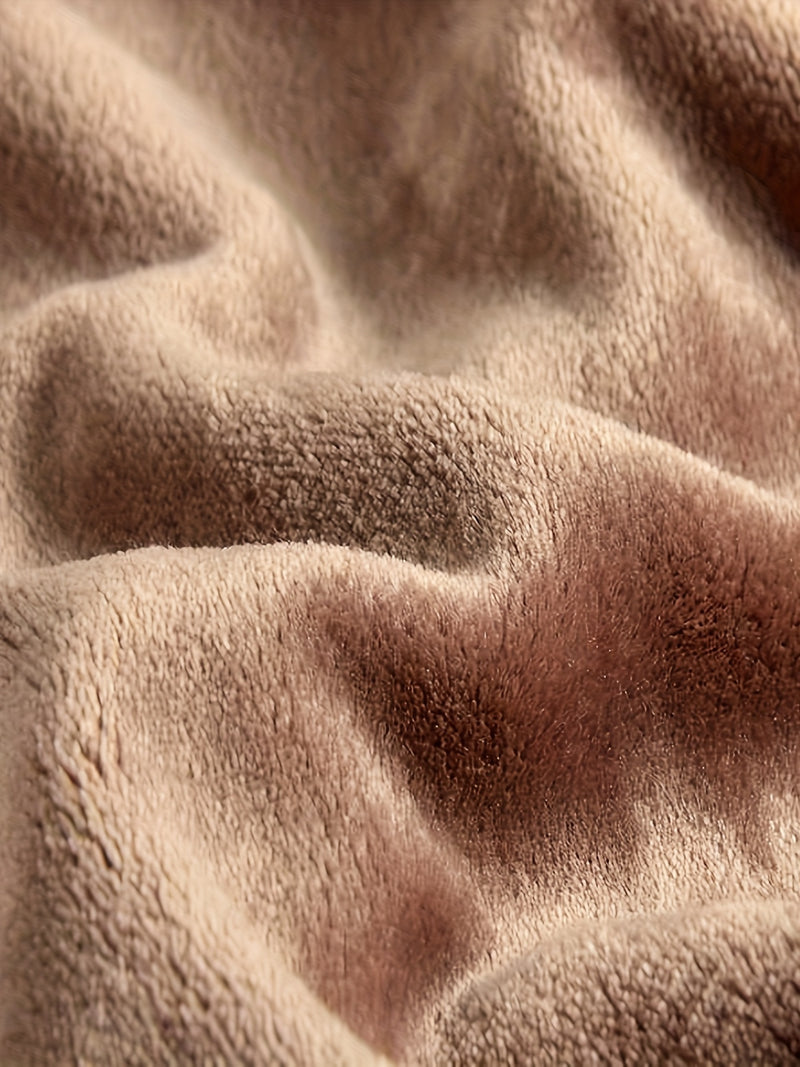 Coral Fleece Set with Fashionable Embroidery.