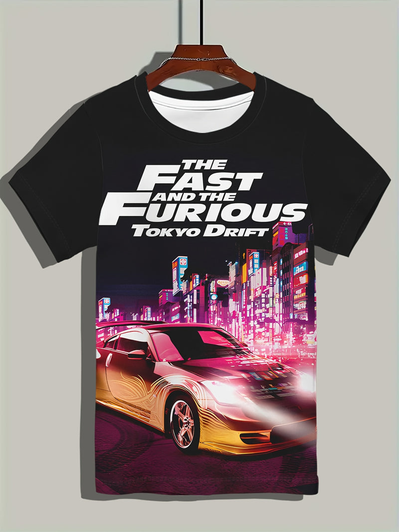 Men’s Printed Outdoor Sports Casual Short-Sleeve T-shirt.