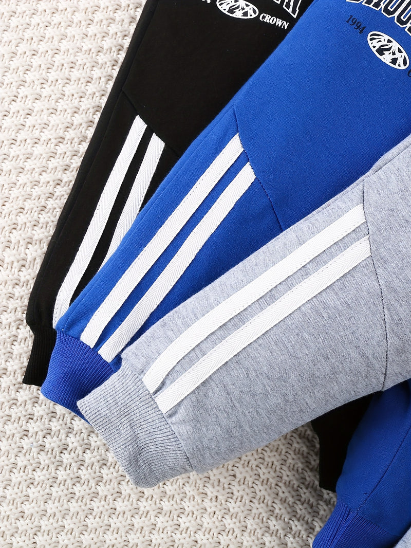 3pcs Toddler's Letter BROOKLYN Print Sweatpants.