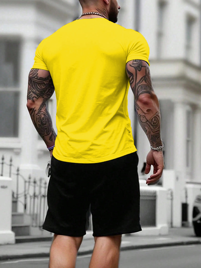 Men's Plus Size Summer Casual Short Sleeve T-Shirt.