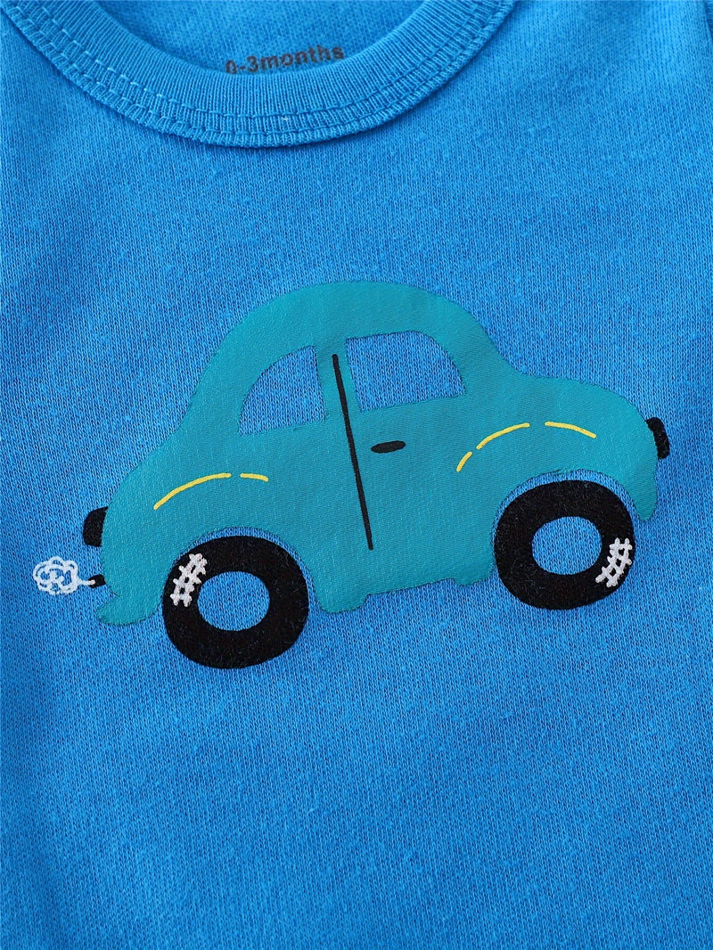 3pcs European and American Style Baby Short-Sleeve Bodysuit Romper Set.