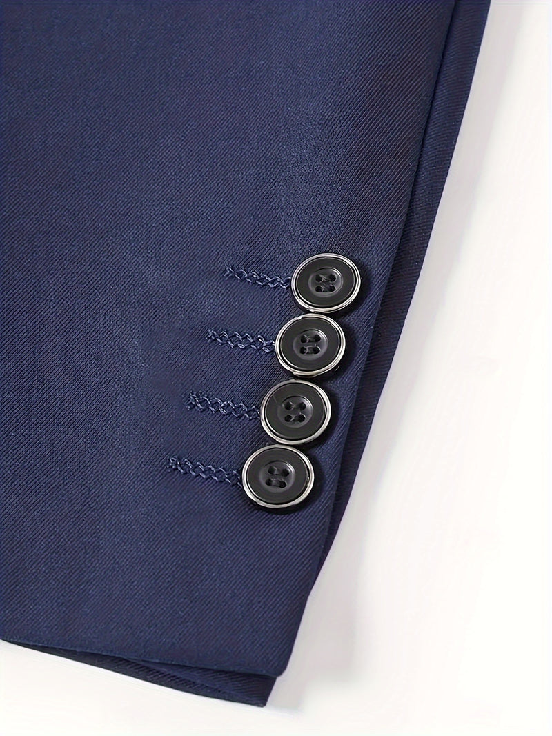 Business Style Men's 3pcs Suit Set with Suit.