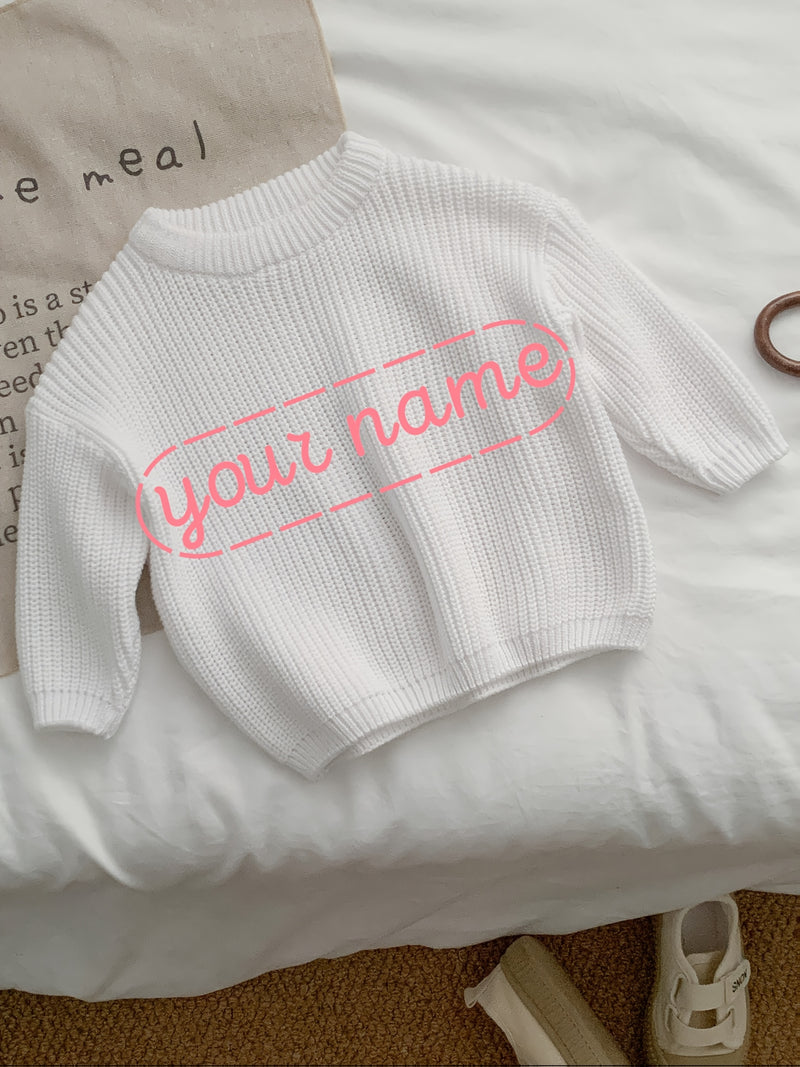 Customizable Girls' Casual Sweater.