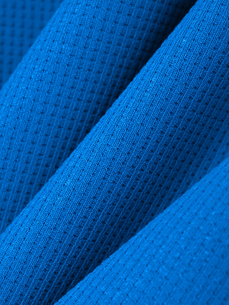 Men's set short sleeved hooded top with drawstring elastic waistband.