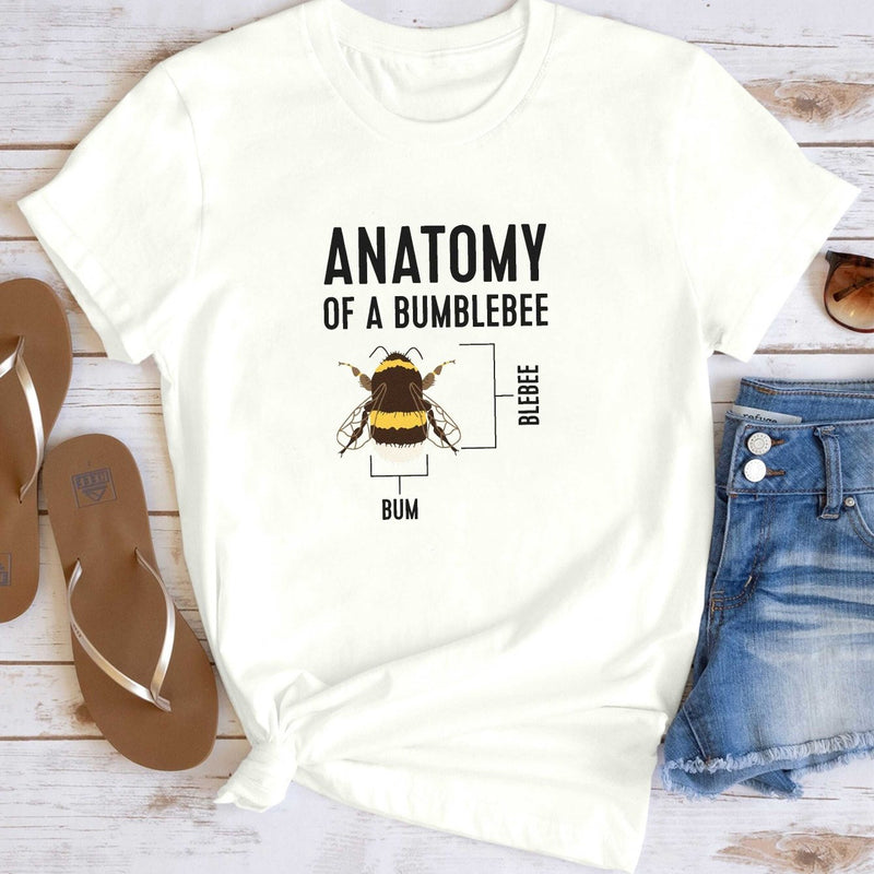 Women's Pure Bumblebee Anatomy Print T-Shirt.