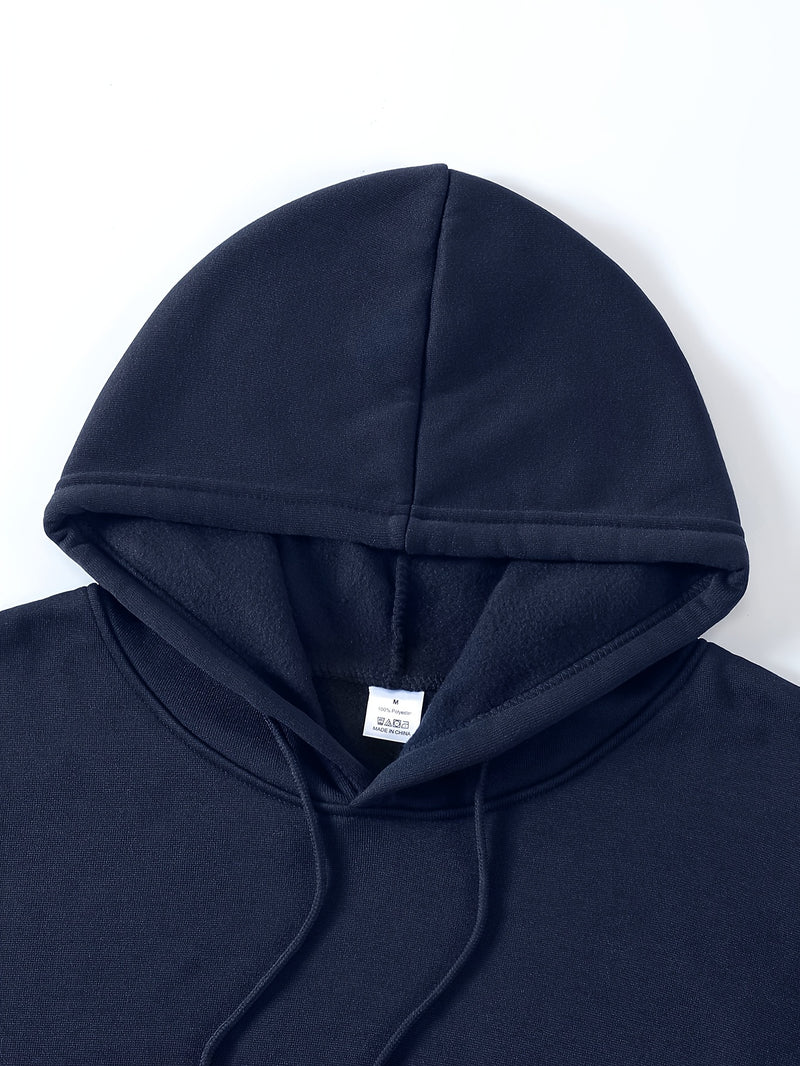 Men’s Hooded Sweatshirt New Solid Color Printed Hoodie Loose.