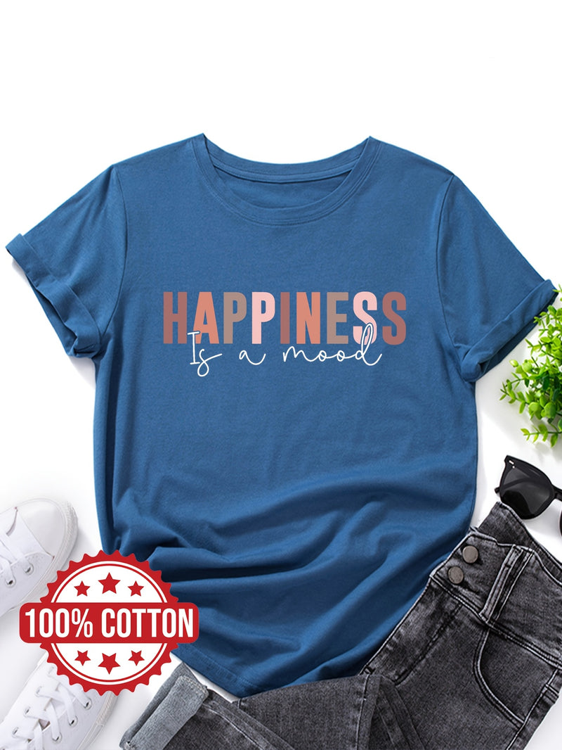 Women's Crew Neck T-Shirt Short-Sleeved.