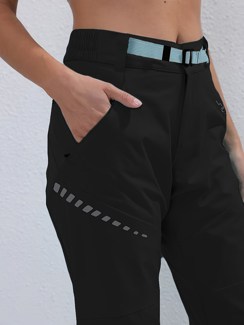 Women's Sports Long Pants, Stretchy Fitted Design with Adjustable Elastic.