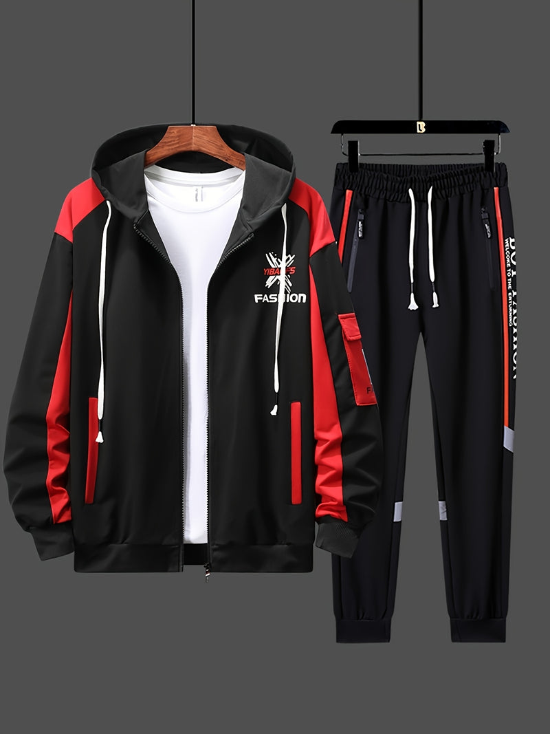 A Two-Piece Set Consisting of a Hooded Top And Pants.