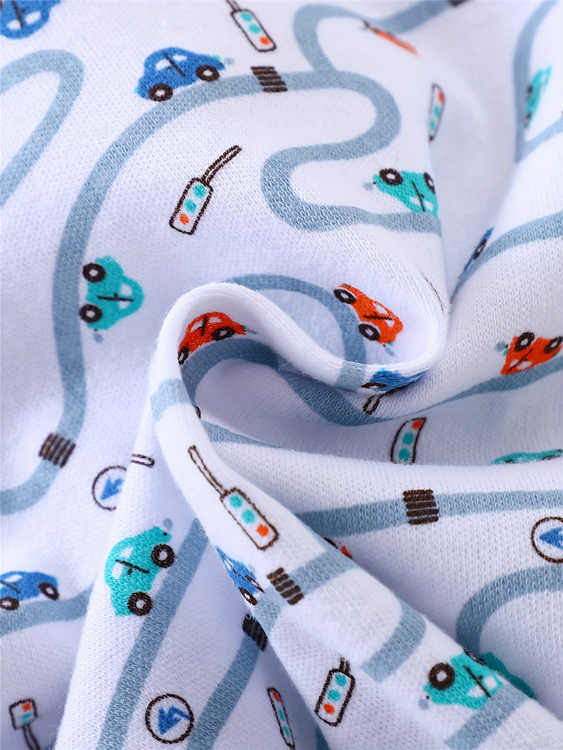 3pcs European and American Style Baby Short-Sleeve Bodysuit Romper Set.