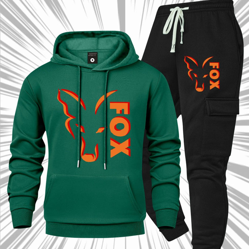Men's Casual 2pcs Set, Fashion Long Sleeve Streetwear Hoodie.