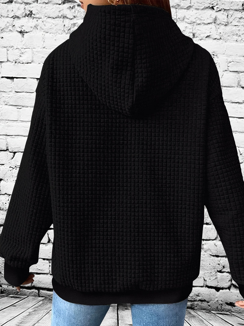 Patterned Waffle Hoodie