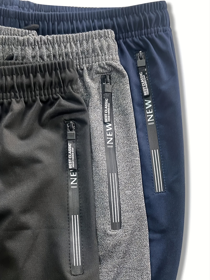 3pcs Men's Fashion Casual Jogger Set, Soft and Comfortable Fabric.