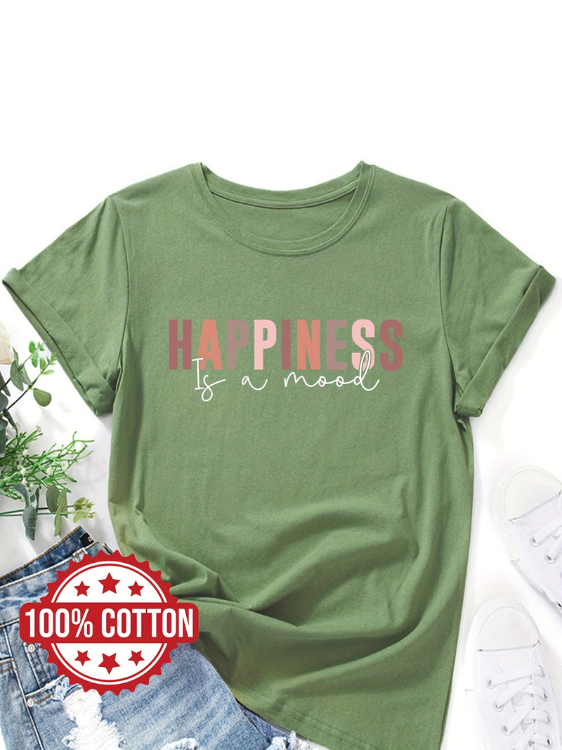 Women's Crew Neck T-Shirt Short-Sleeved.