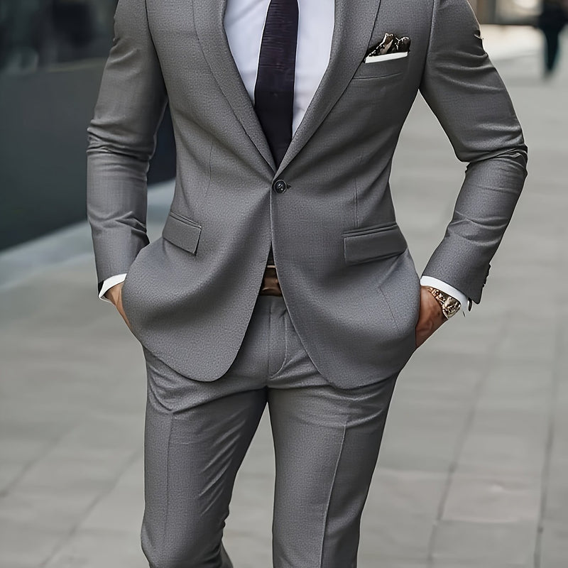 Men's 2pcs Suit, Consisting of a Blazer And Trousers.