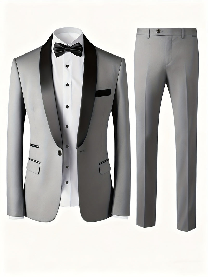 A High-End Men'S Two-Piece Suit, Perfect for Weddings, Parties.