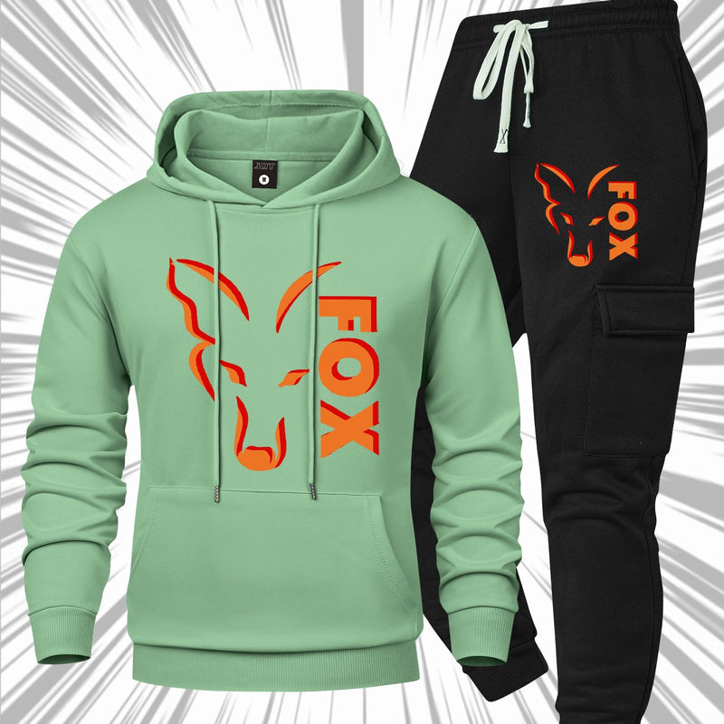 Men's Casual 2pcs Set, Fashion Long Sleeve Streetwear Hoodie.