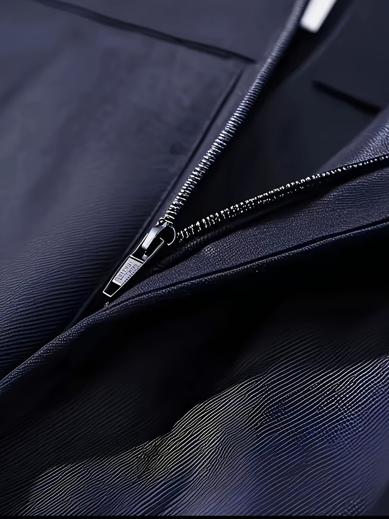 Men's 2pcs Suit Set, Blazer + Trousers, Business Casual.