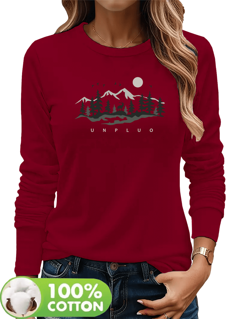 Women's T-Shirt, New Autumn/Winter Style Long Sleeve.