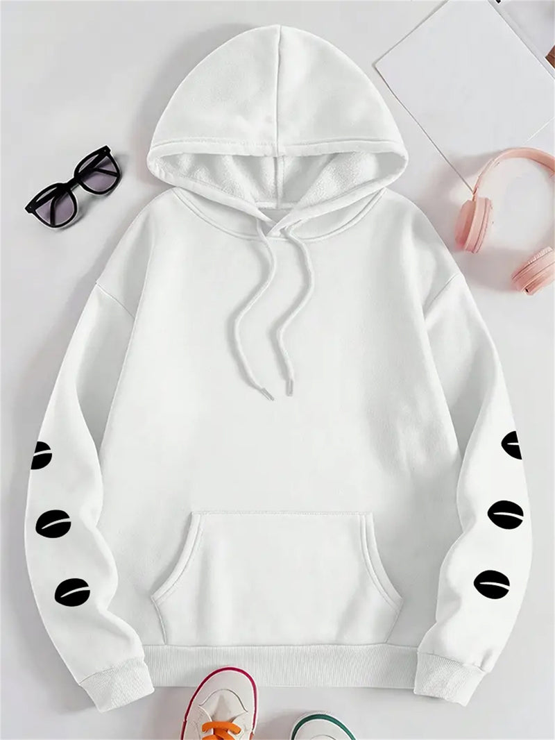 Women's Cozy Coffee Graphic Hoodie.
