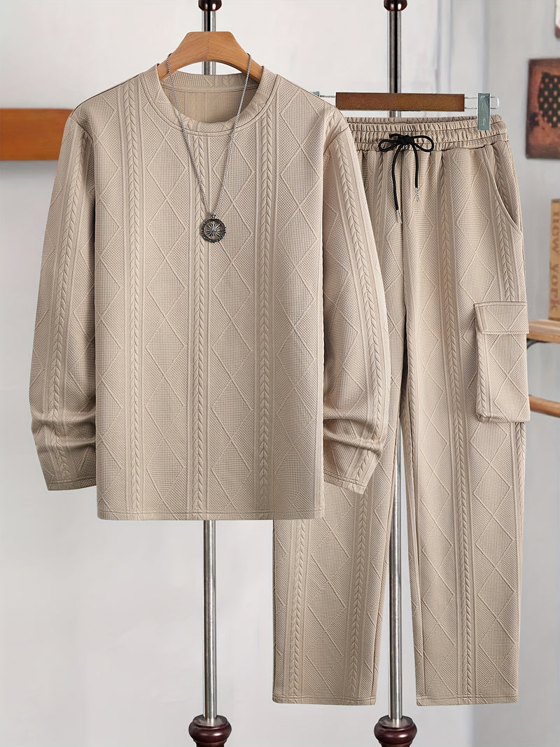 Men's Suit Long-Sleeved Sweatshirt Trousers Autumn And Winter.