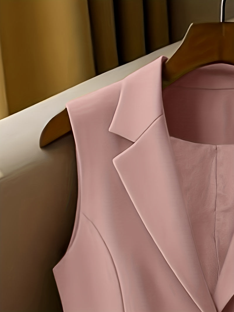Ladies New Spring, Autumn And Winter Business Elegant Lapel Suit Vest.