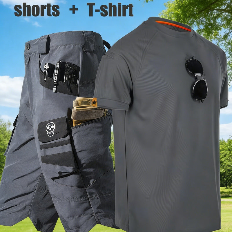 Men's Summer Lightweight Quick-Dry Outdoor Leisure Sports Set.